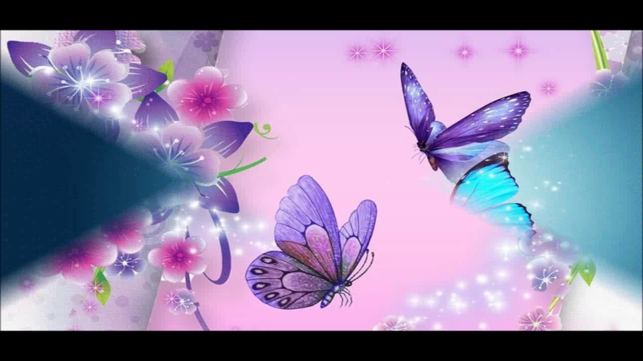 Background Flower With Butterfly - HD Wallpaper 