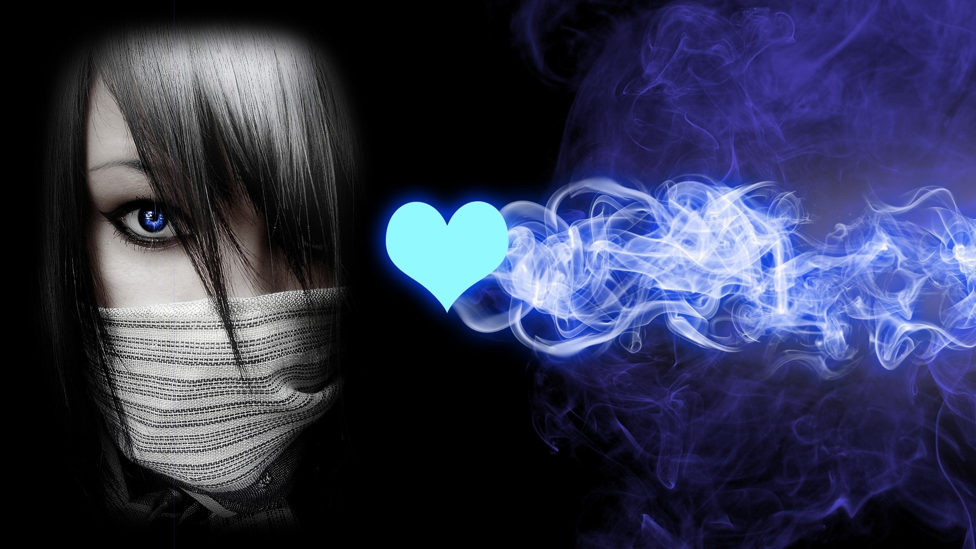 Free Emo Girl Hd Wallpapers Mobile 
 Src Emo Love Wallpaper - Girl With A Mask - HD Wallpaper 