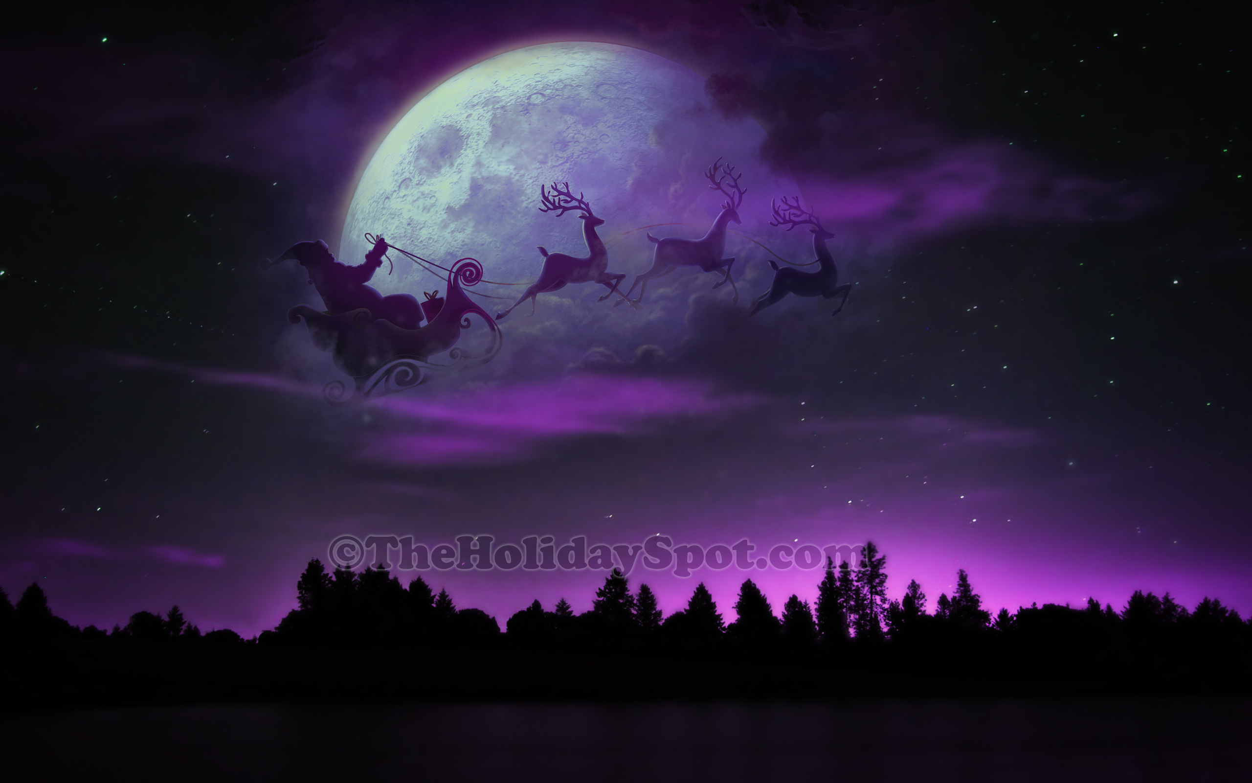 Christmas Purple Desktop Wallpaper Hd - HD Wallpaper 