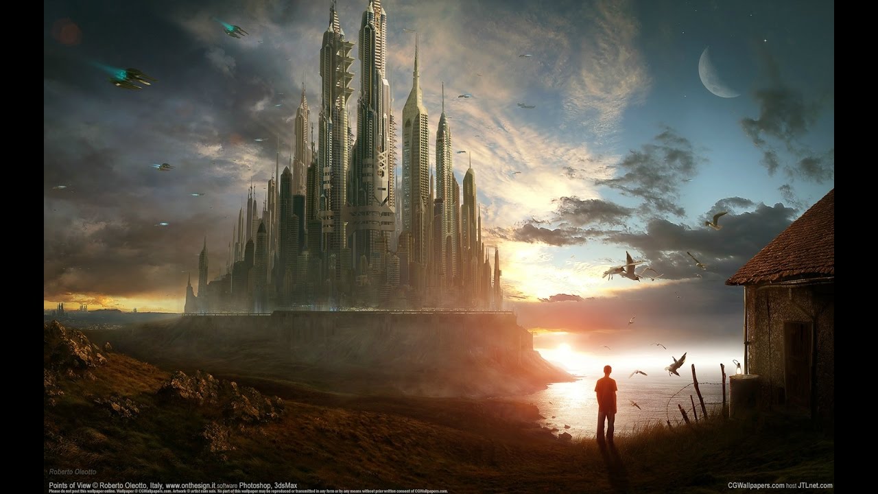 Sci Fi Epic Landscape - HD Wallpaper 