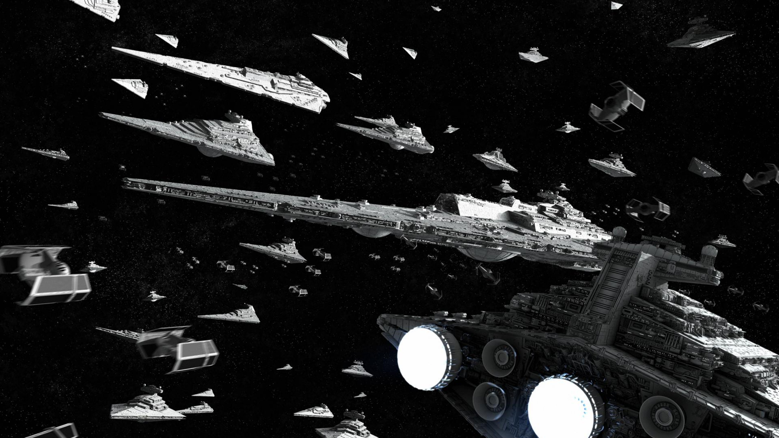 Star Wars Star Destroyer Wallpaper 2 - Star Wars Spaceship Fleet - HD Wallpaper 