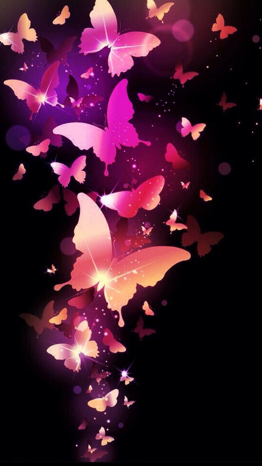 Wallpapers Phone Pink Butterfly With Hd Resolution - Wall Papers For Phone - HD Wallpaper 