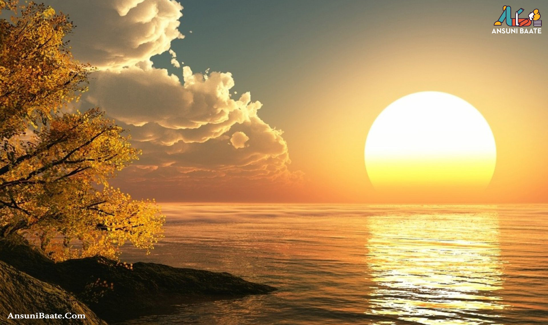 Nature Wallpaper With Flowers Image, Good Morning Photo, - Sun Rise Images  Hd - 1920x1140 Wallpaper 