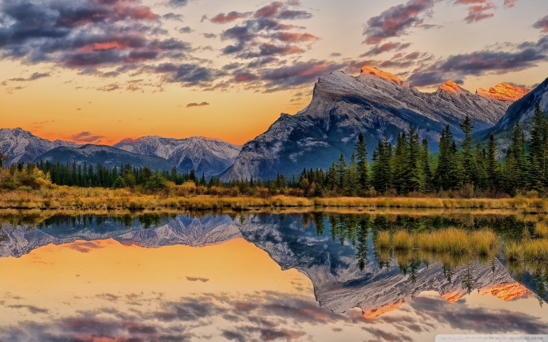 Mount Rundle - HD Wallpaper 