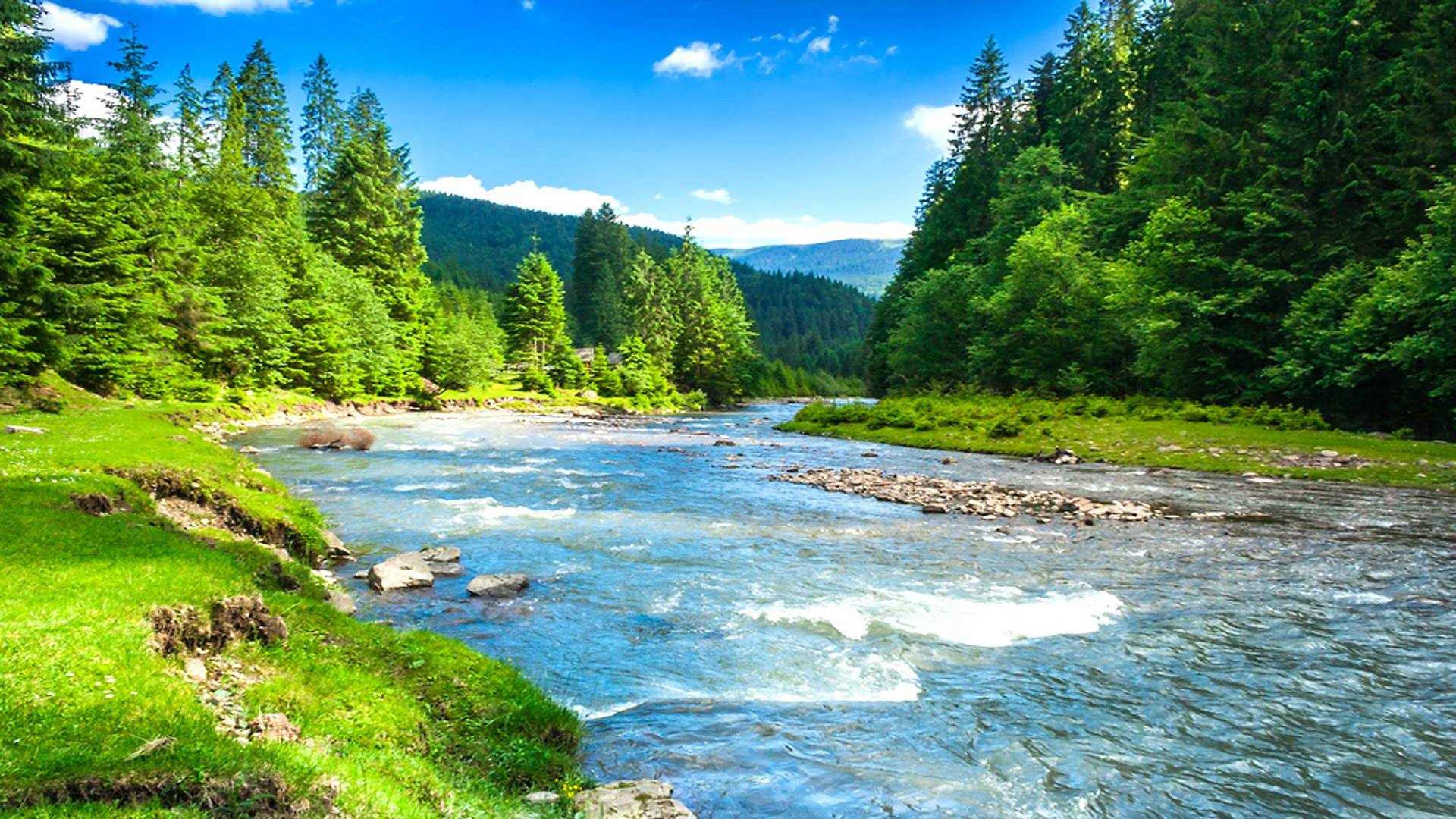 Nature Wallpaper For Pc Full Hd Pictures For Pc & Mac, - Beautiful River - HD Wallpaper 