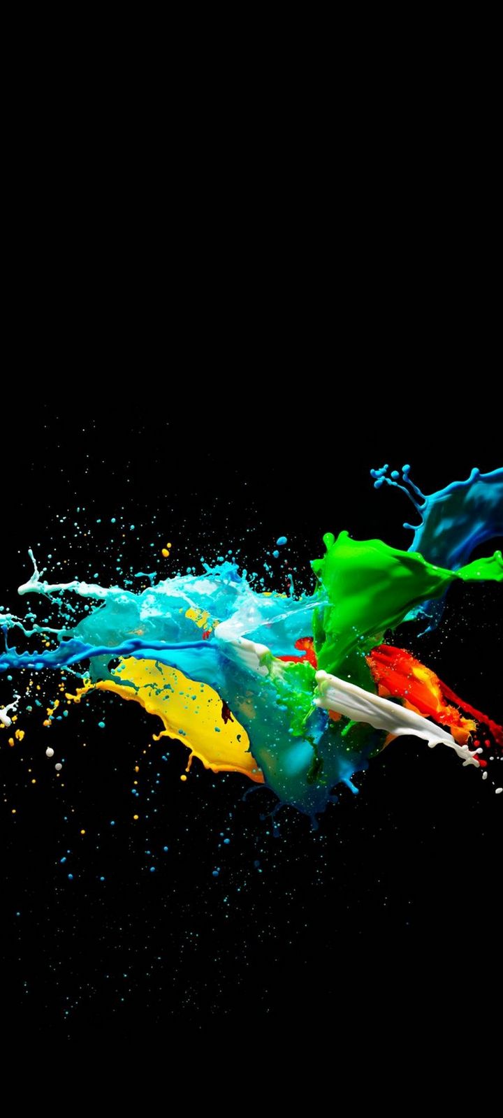 Colorful Painted Black Background Wallpaper - Mi A3 Wallpaper Dark - HD Wallpaper 