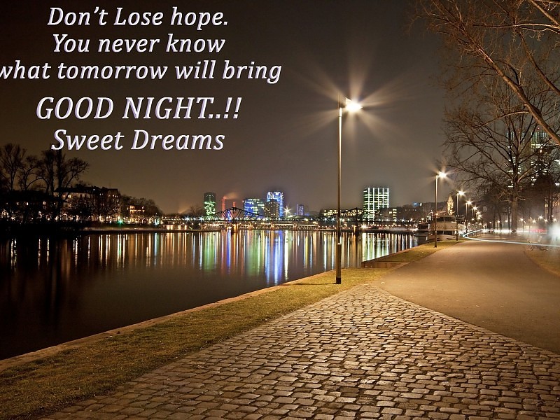 Nice Quote On Dont Lose Hop Good Night Thoughts Hd - Good Night With Beautiful Thought - HD Wallpaper 