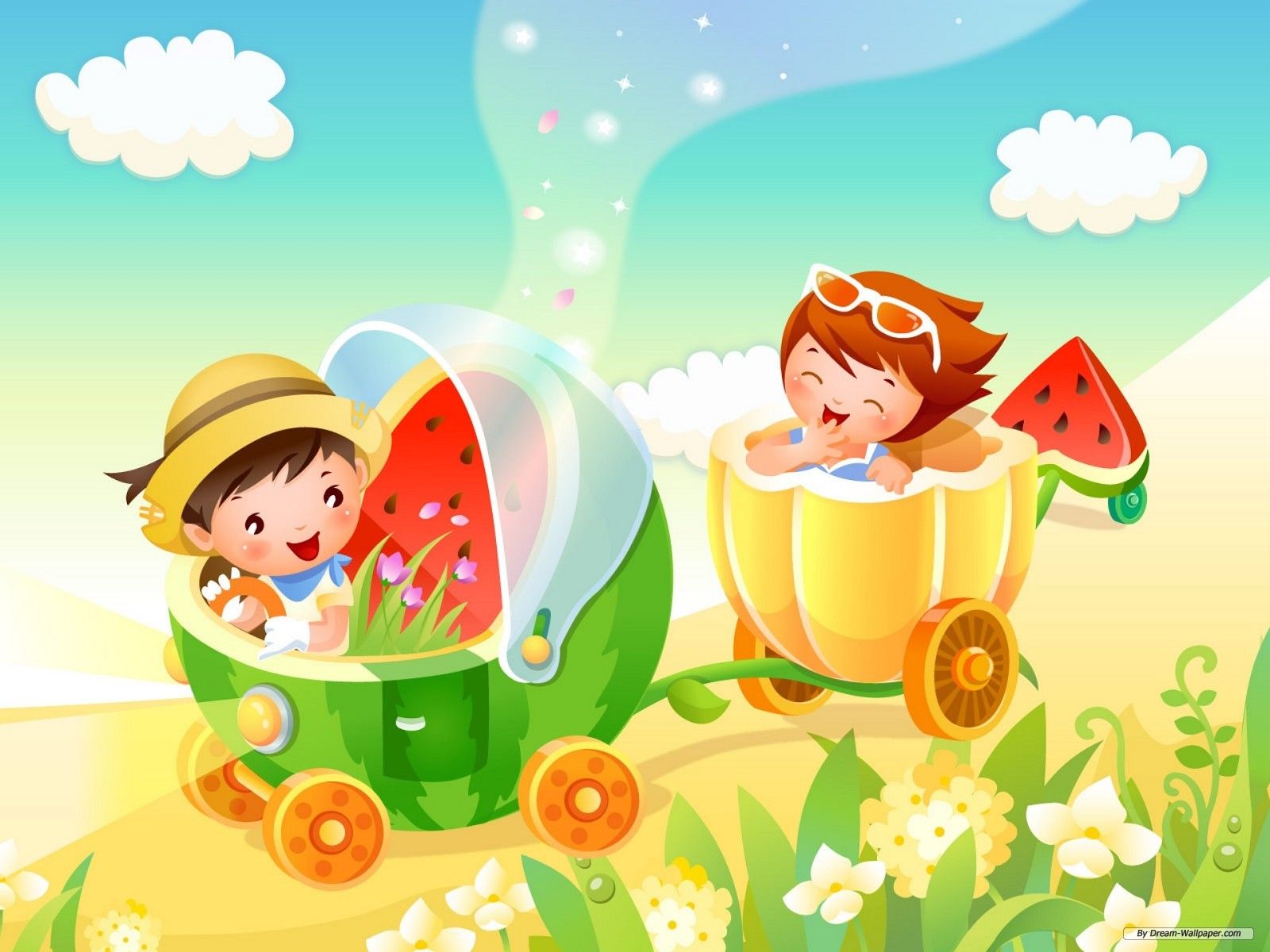 50 Colorful Cartoon Wallpapers For Kids Backgrounds - Cartoon Background - HD Wallpaper 