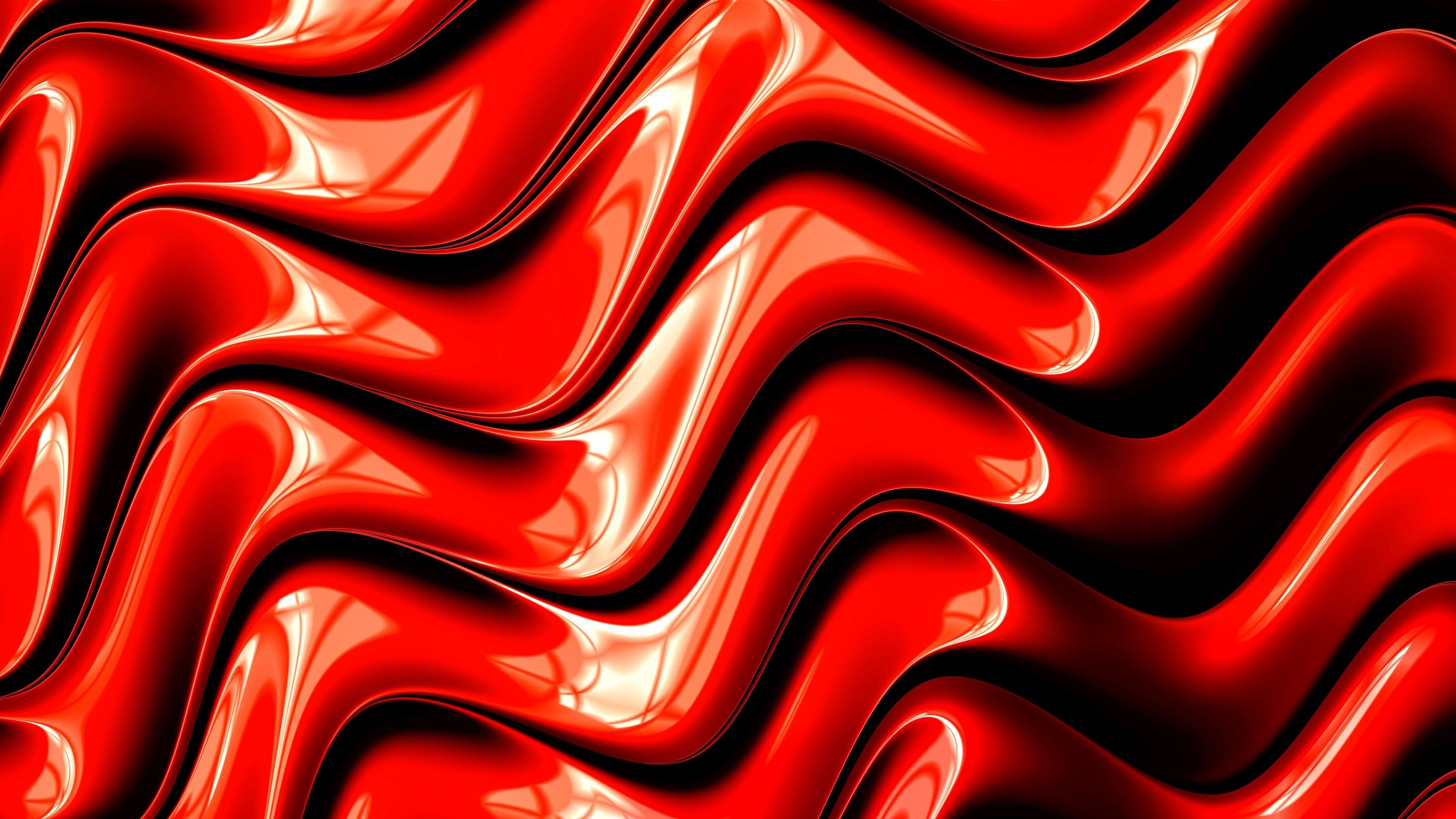 Cool Red 3d Graphic Design Wallpaper 
 Data-src - 4k Wallpaper Red Fluid - HD Wallpaper 