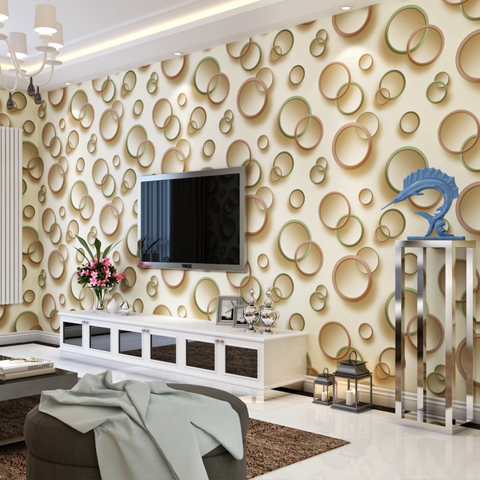 3d Living Room Wallpaper - Wall Paper Room Design - 700x700 Wallpaper -  