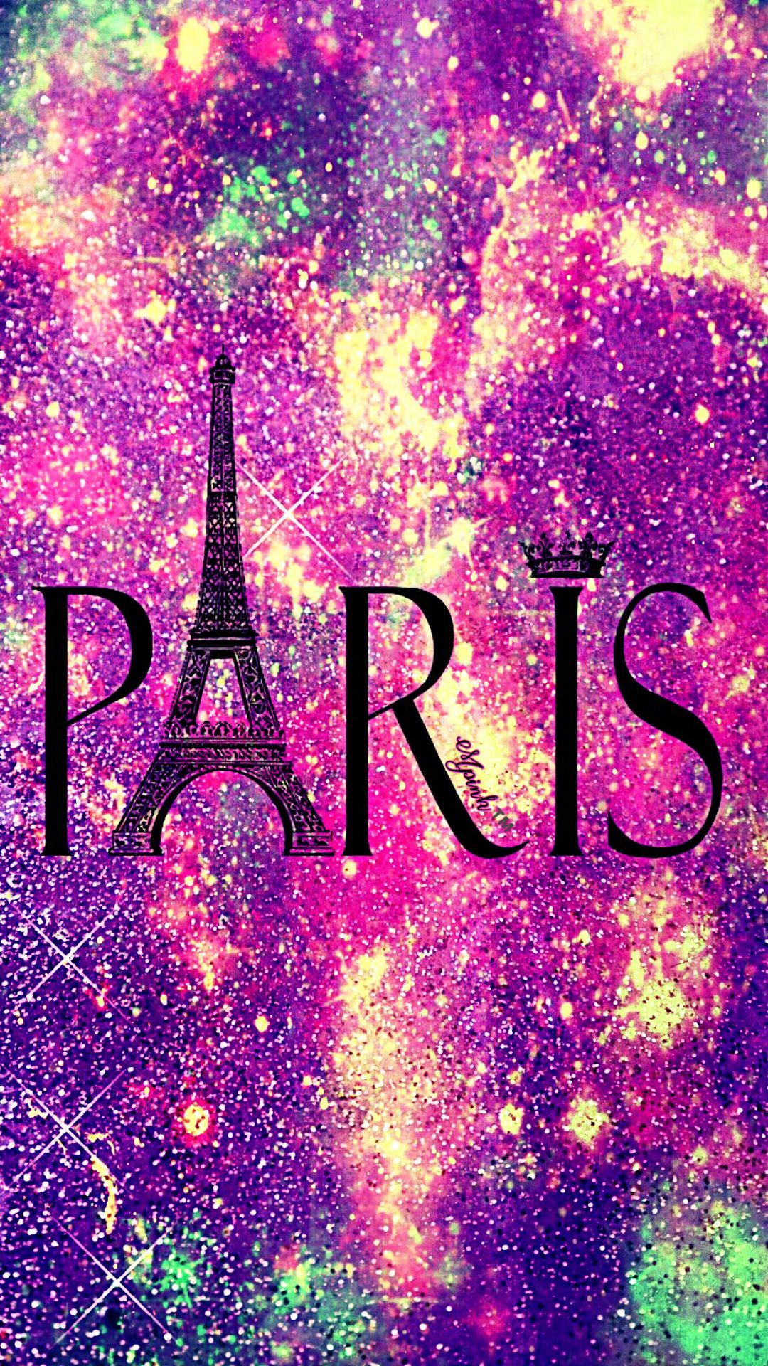 Shimmer Paris Galaxy Wallpaper - Glitter Cool Wallpapers For Girls - HD Wallpaper 