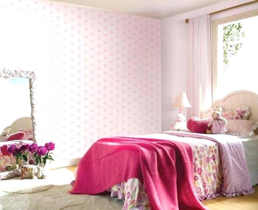 Girly Wallpaper For Bedroom Contemporary Astonishing - Pink Wallpaper For Girls Bedroom - HD Wallpaper 