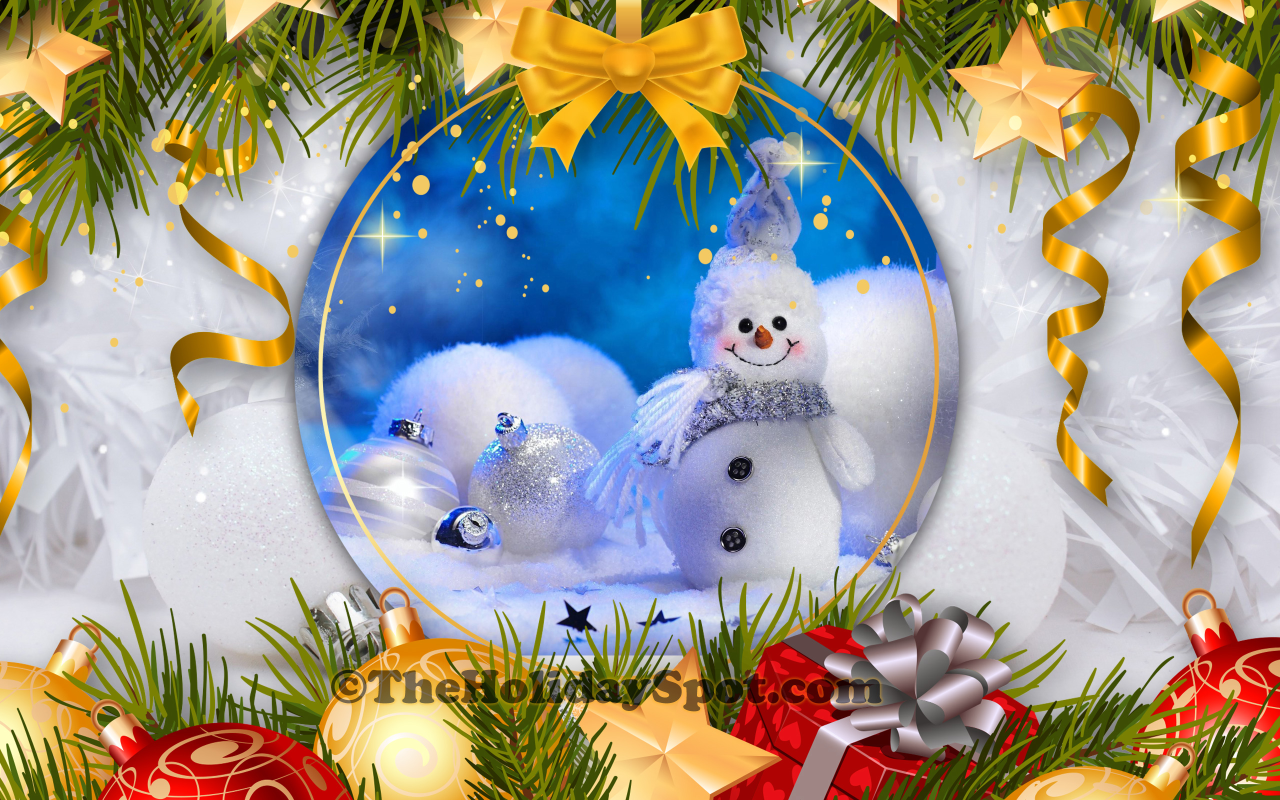 Cute Merry Christmas Snowman - HD Wallpaper 