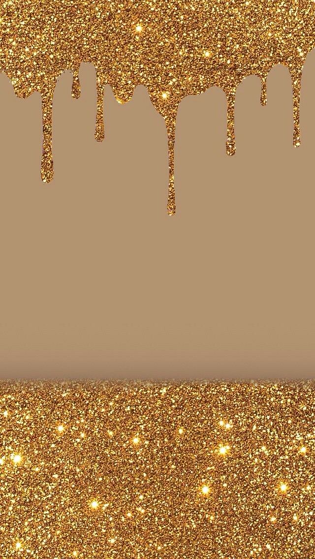 Gold Glitter Wallpaper Dripping Background 640x1136 Teahub Io - Gold Glitter Wallpaper For Walls
