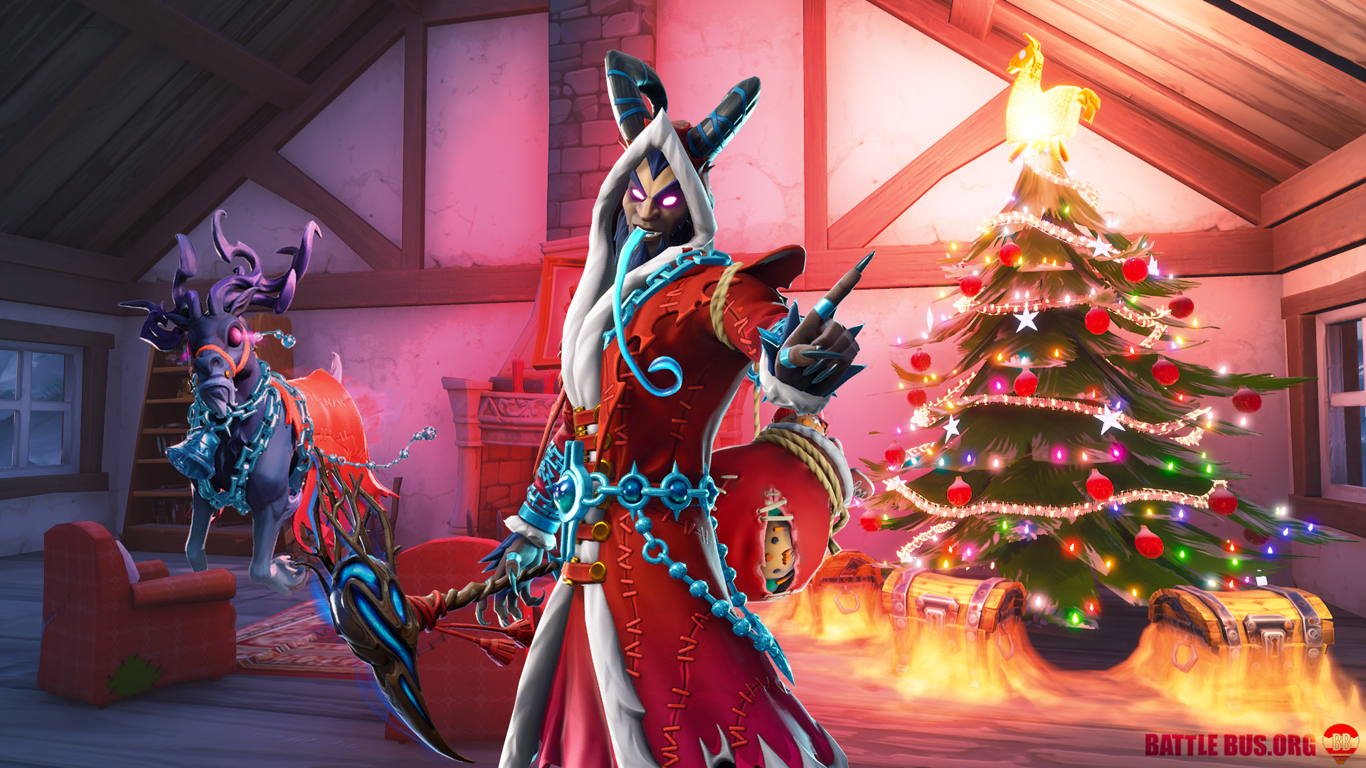 Krampus Fortnite Wallpaper - Fortnite Wallpapers Season 7 - HD Wallpaper 