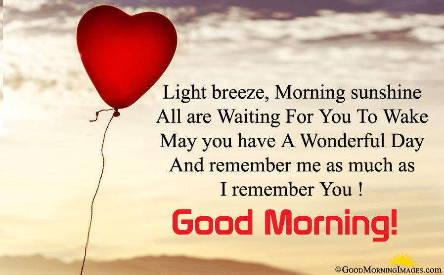 Good Morning Wishes For Girlfriend With Heart Balloon - Love Good Morning Wishes - HD Wallpaper 