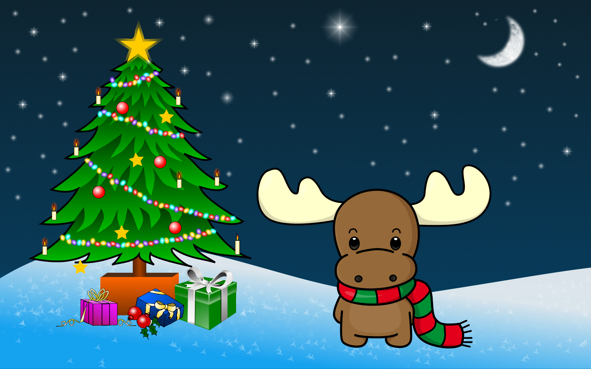 Christmas Wallpaper 3 Widescreen - Christmas Wallpaper Cartoon - HD Wallpaper 