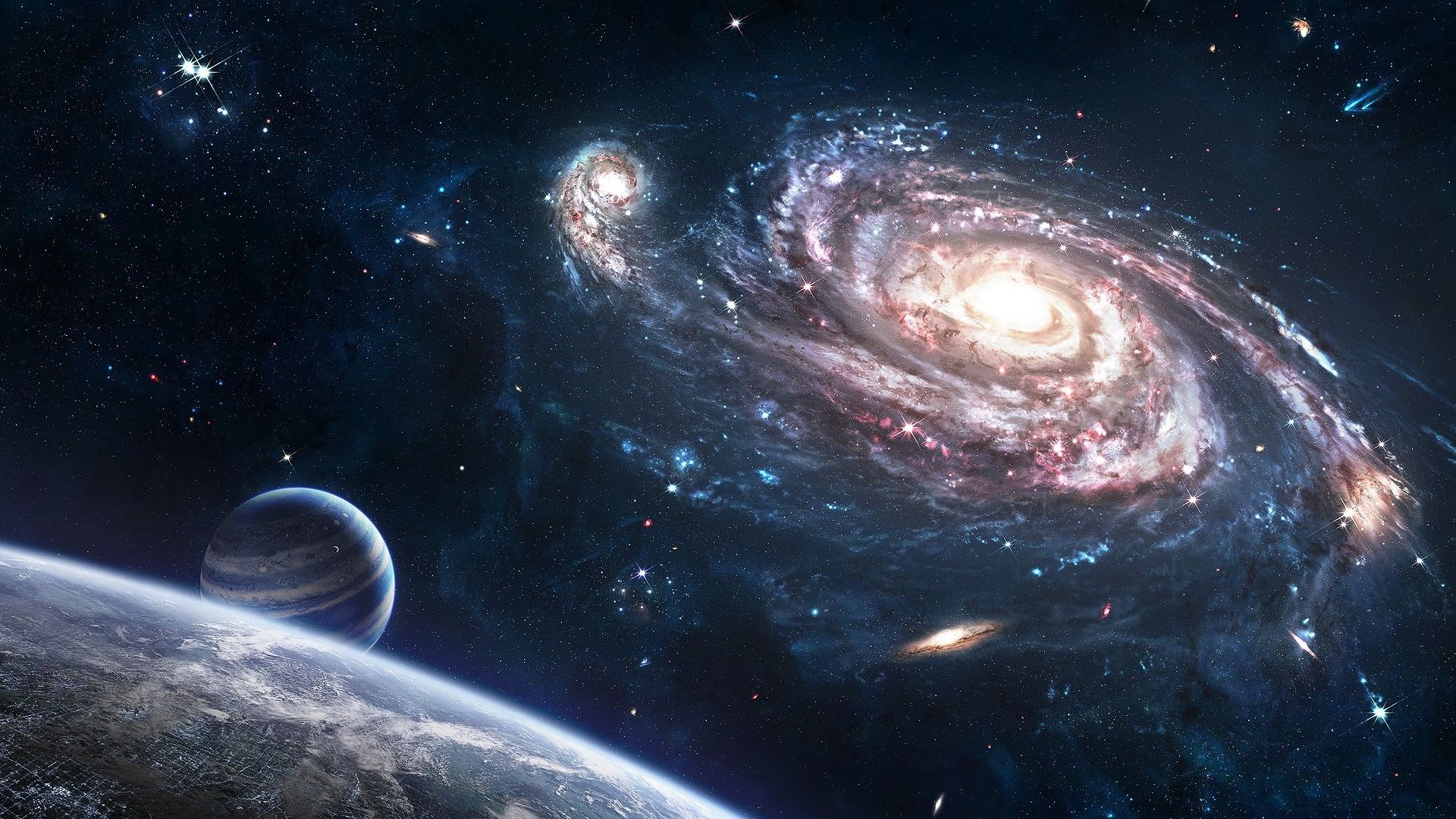 Galaxy Planet Wallpaper - Universe Wallpapers Hd - HD Wallpaper 