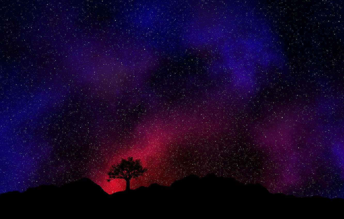 Photo Wallpaper Dark, Red, Black, Space, Galaxy - Red And Black Galaxy
