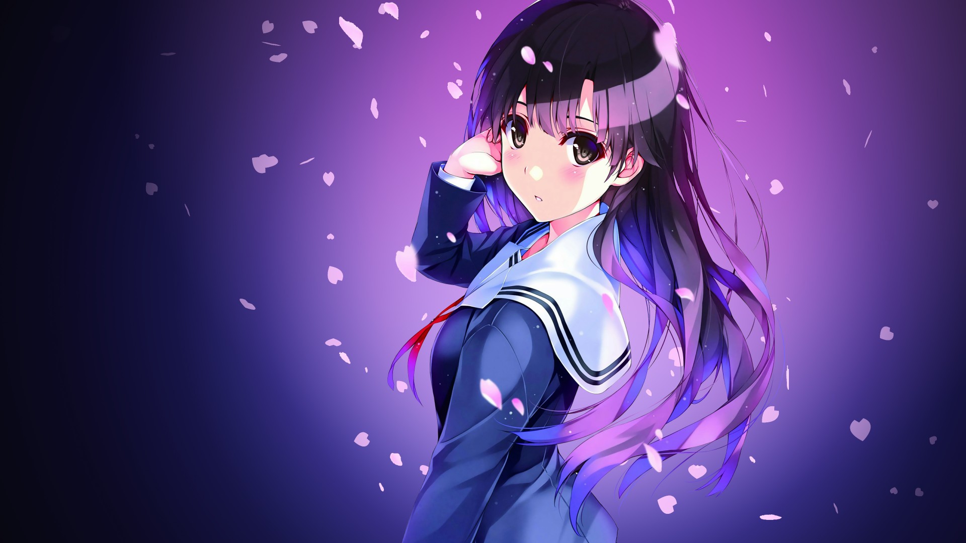 Anime Wallpaper Girl - HD Wallpaper 