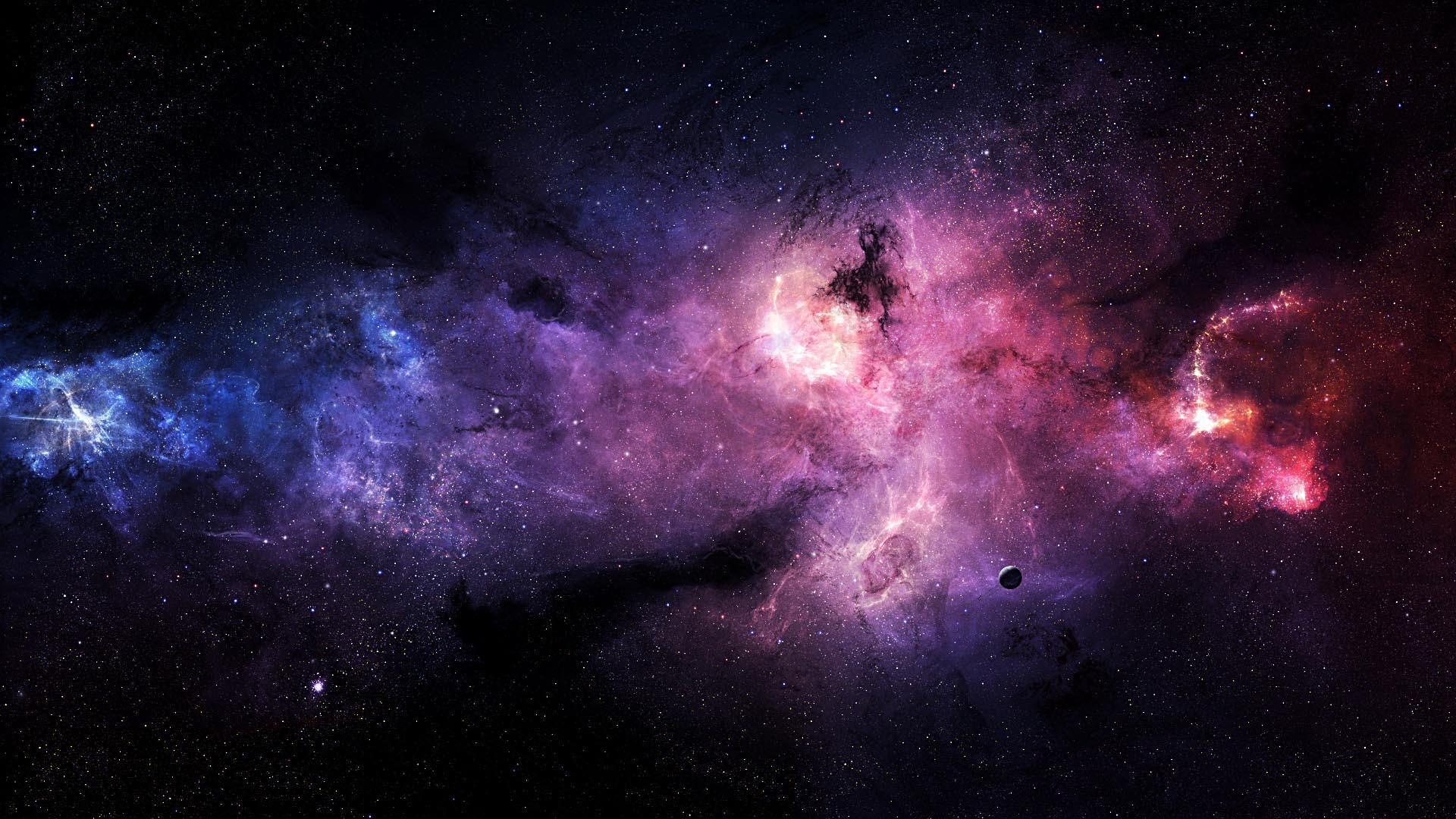 Wallpapers For > Blue And Purple Galaxy Wallpaper 
 - Space Desktop Wallpaper 4k - HD Wallpaper 