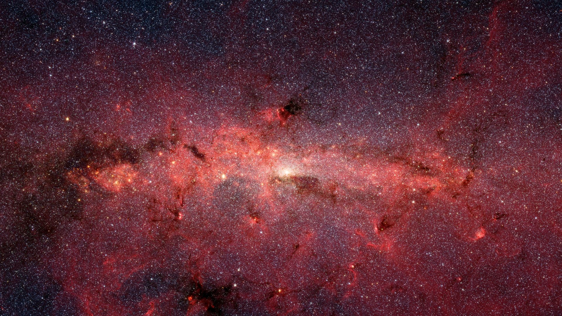 Dark Red Galaxy Wallpaper - Milky Way Galaxy - HD Wallpaper 