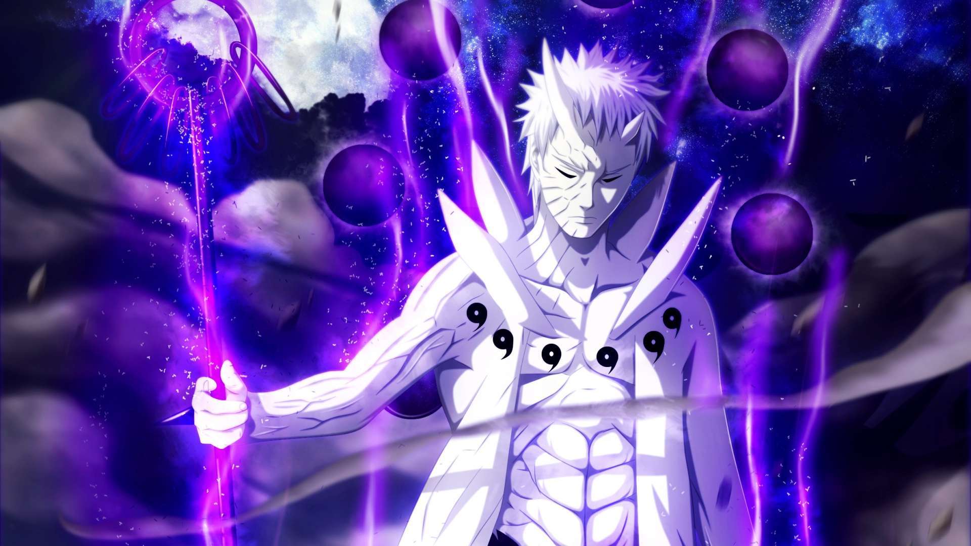 1080p Anime Wallpaper Free Download - Obito Six Paths Madara - HD Wallpaper 