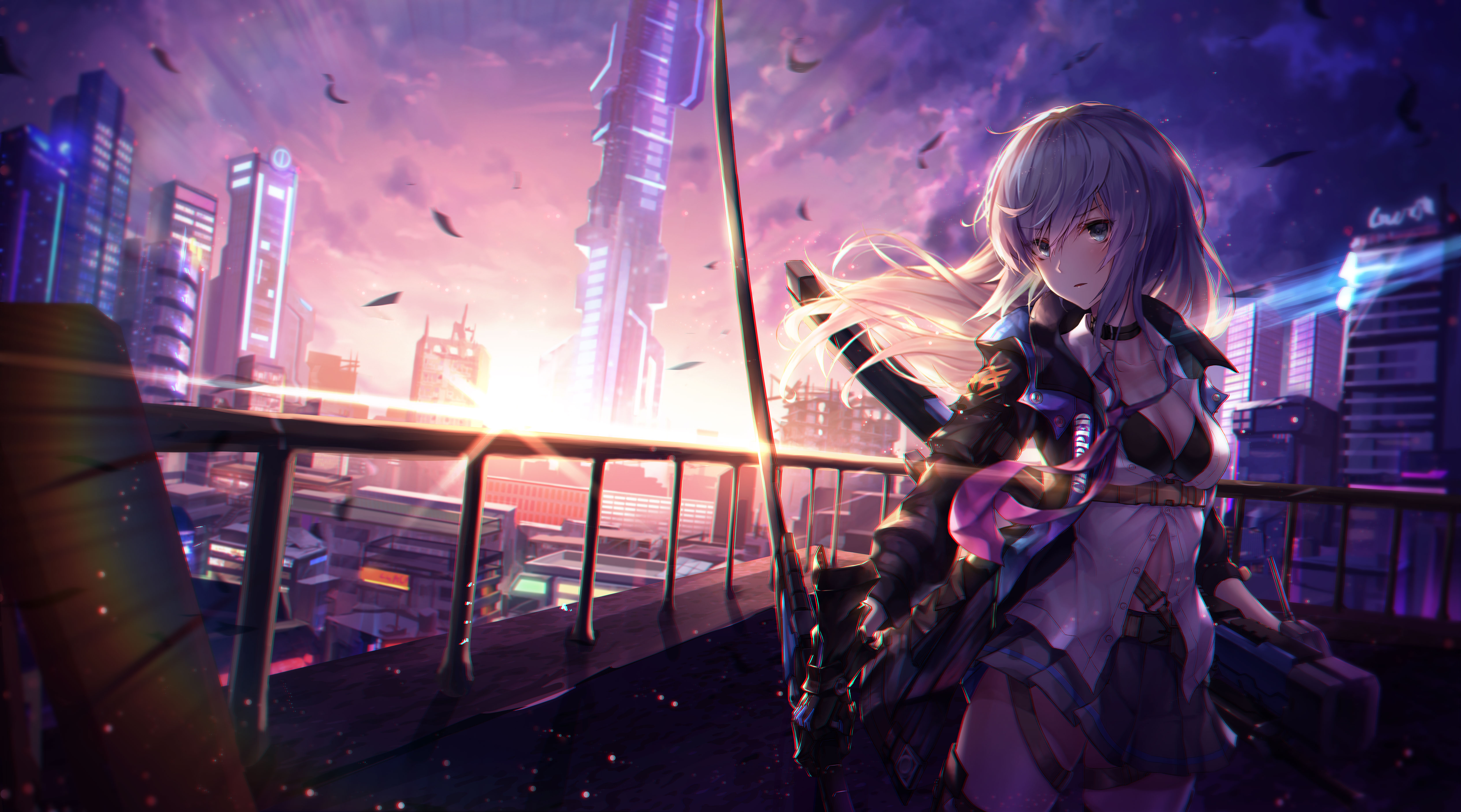 Anime Girl Wallpaper 4k - HD Wallpaper 