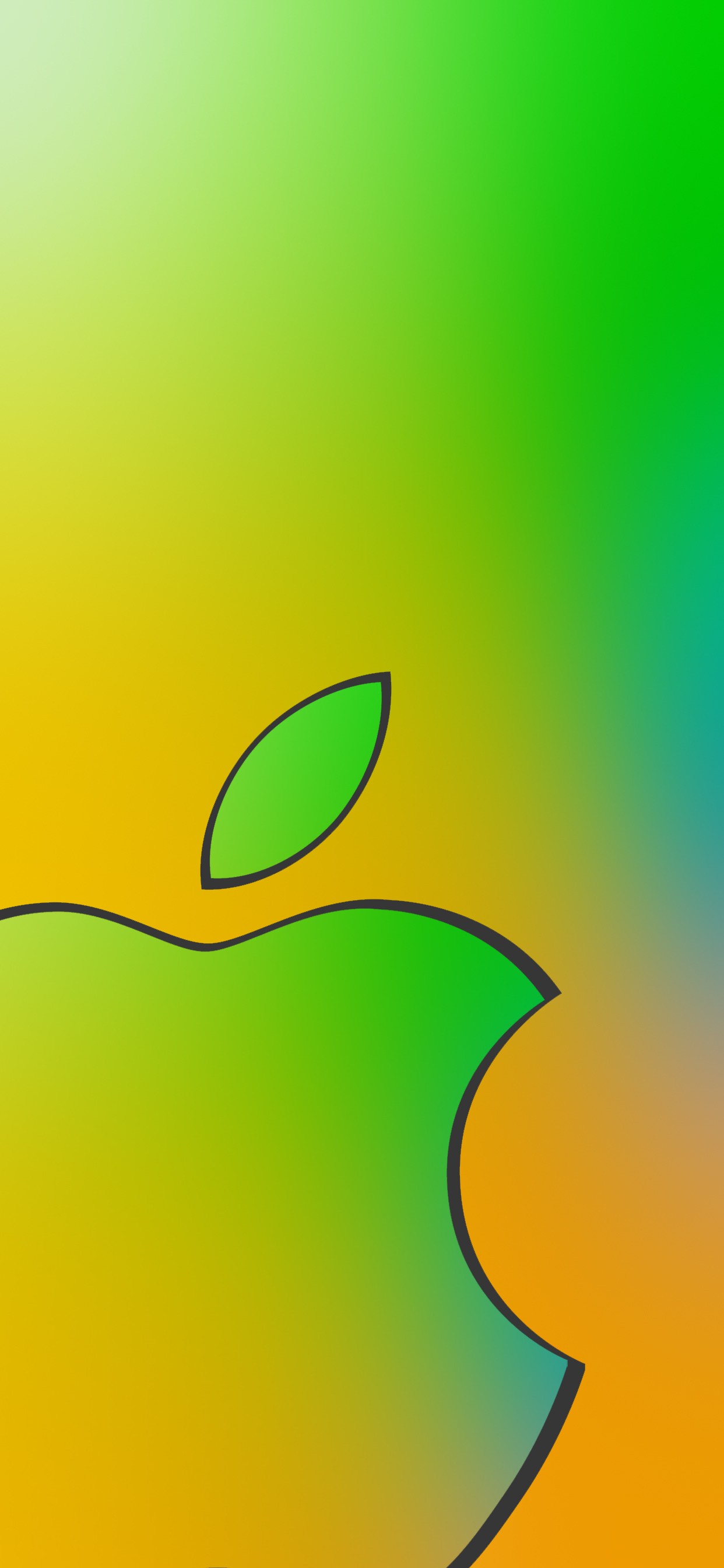 Apple Card Wallpaper 09 - Green Hd Apple Iphone - HD Wallpaper 