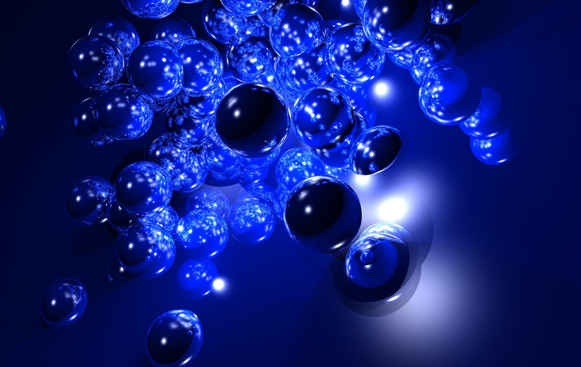 Wallpapers Hd 3d - Blue Bubbles Wallpaper Hd - HD Wallpaper 