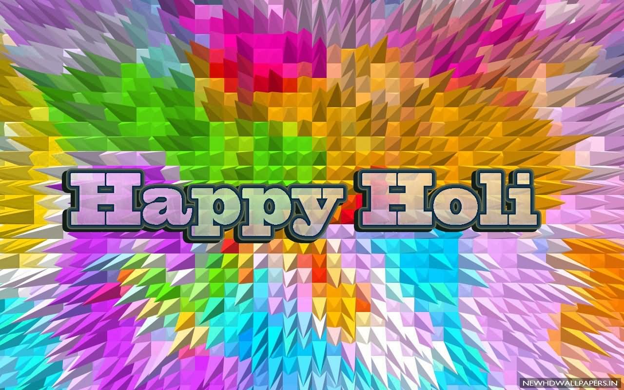 3d happy holi wallpaper