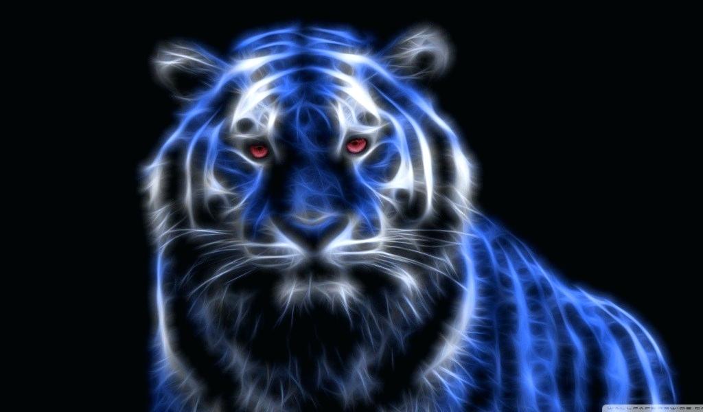 Blue Tiger Wallpaper Hd - HD Wallpaper 