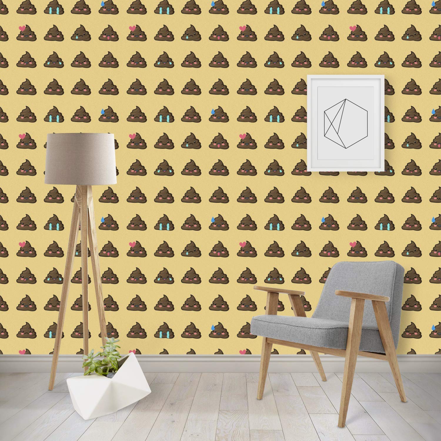 Youcustomizeit Poop Emoji Wallpaper & Surface Covering - Cactus Wallpaper House - HD Wallpaper 