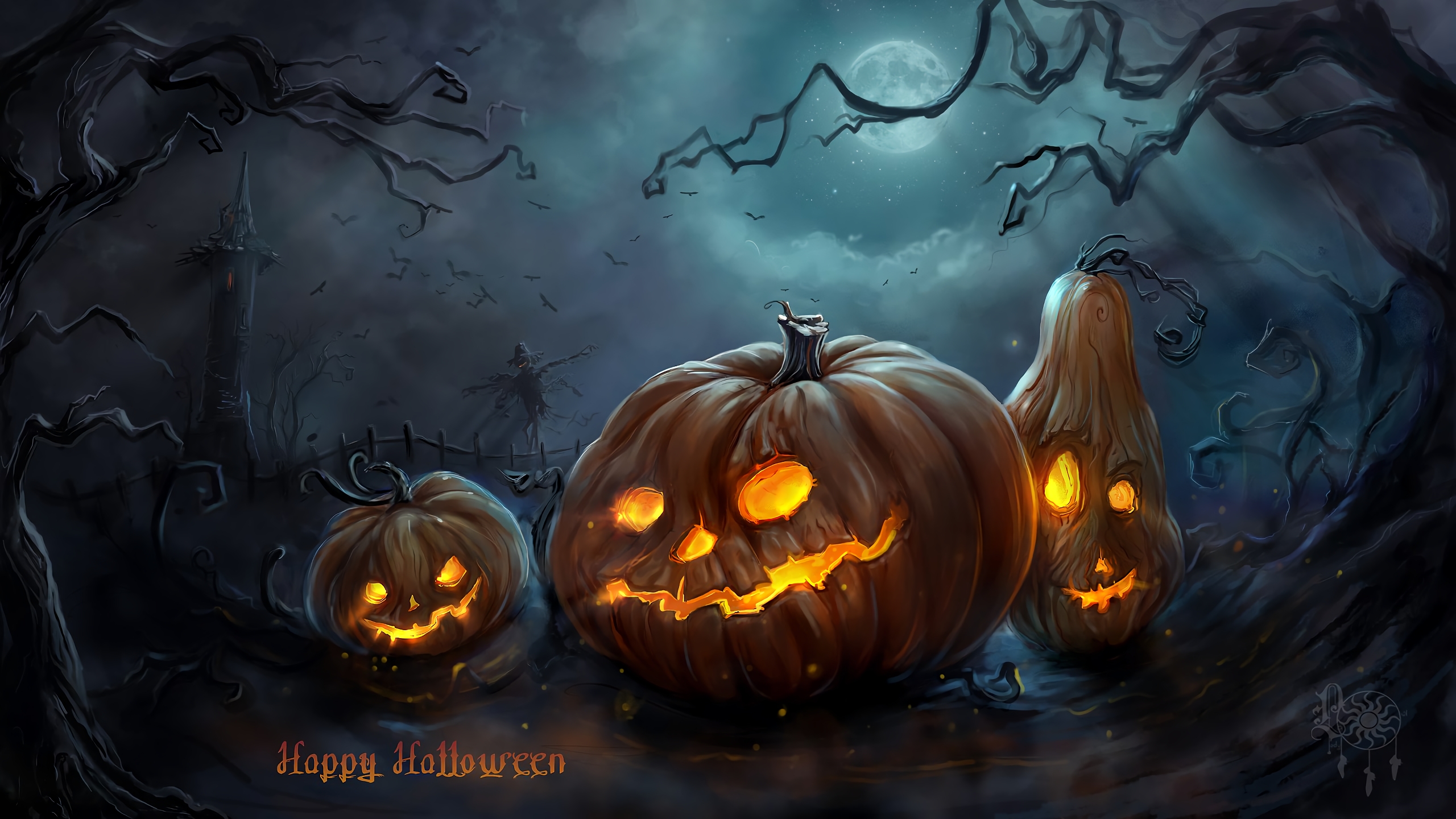 795 Halloween Hd Wallpapers - Halloween Desktop - HD Wallpaper 