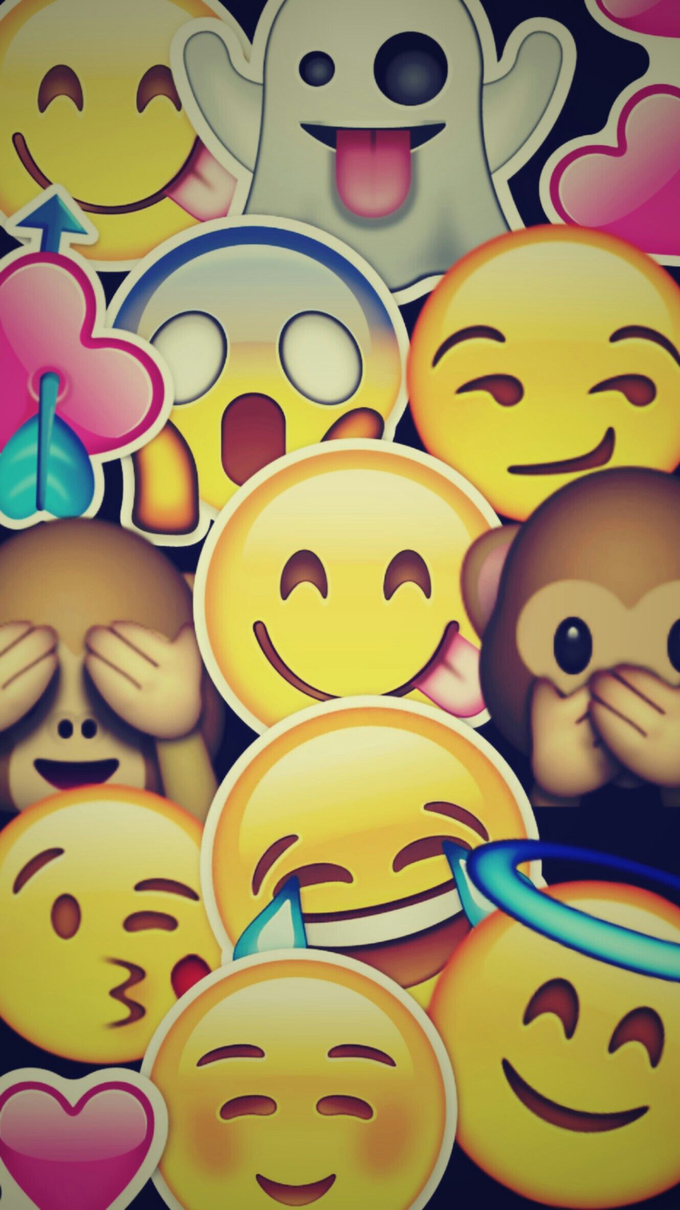 Emoji Background Wallpaper - Whatsapp Wallpaper Emoji - 1330x2364 Wallpaper  