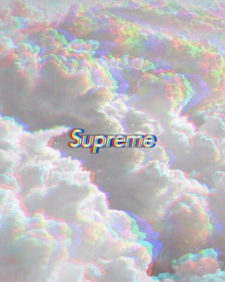 #supreme #wallpaper #cool #clouds #glitch - Aesthetic Cute Backgrounds For Edits - HD Wallpaper 