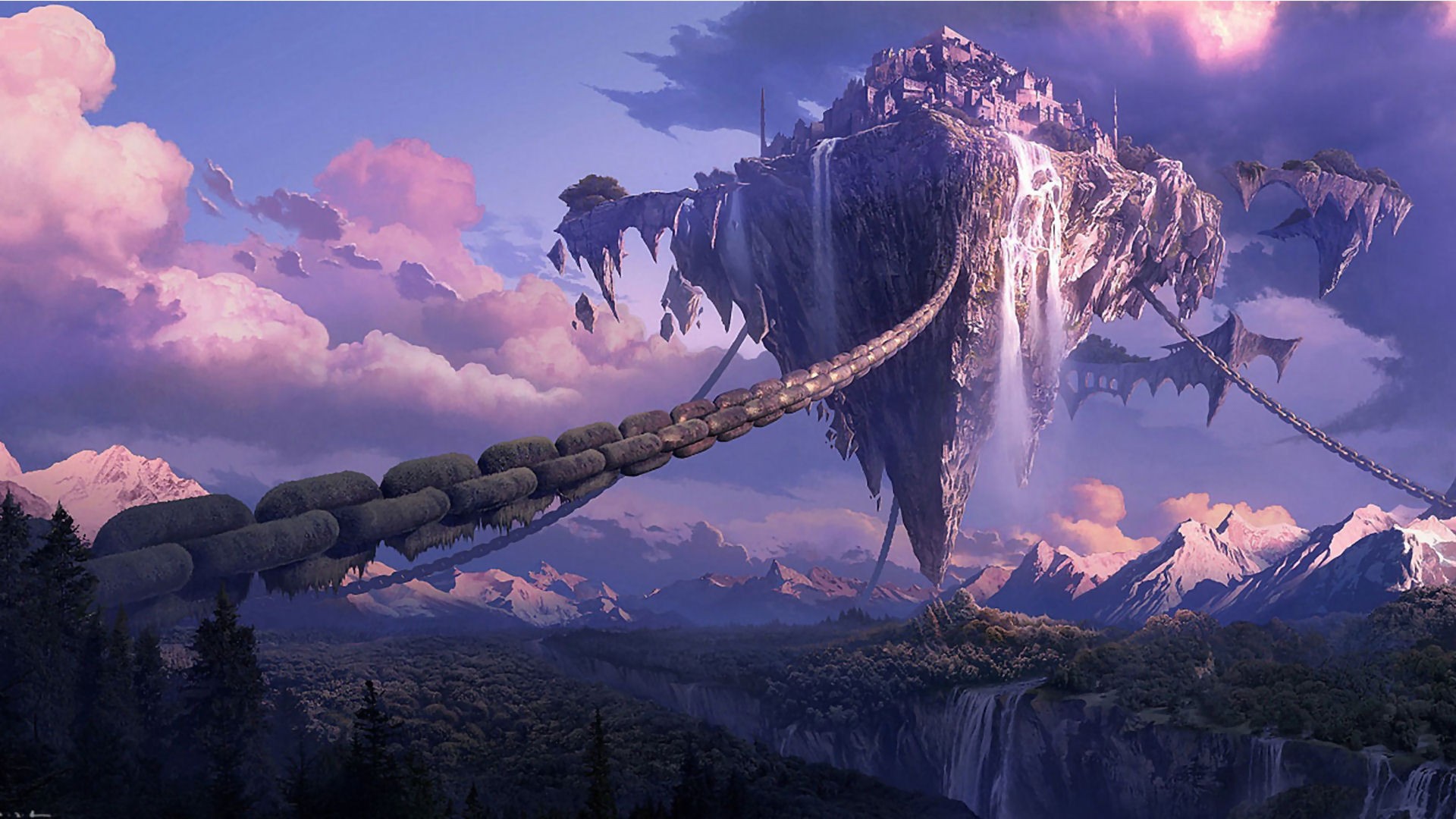 Fantasy Landscape Wallpapers Hd Resolution For Free - Anime Fantasy  Background - 1920x1080 Wallpaper 
