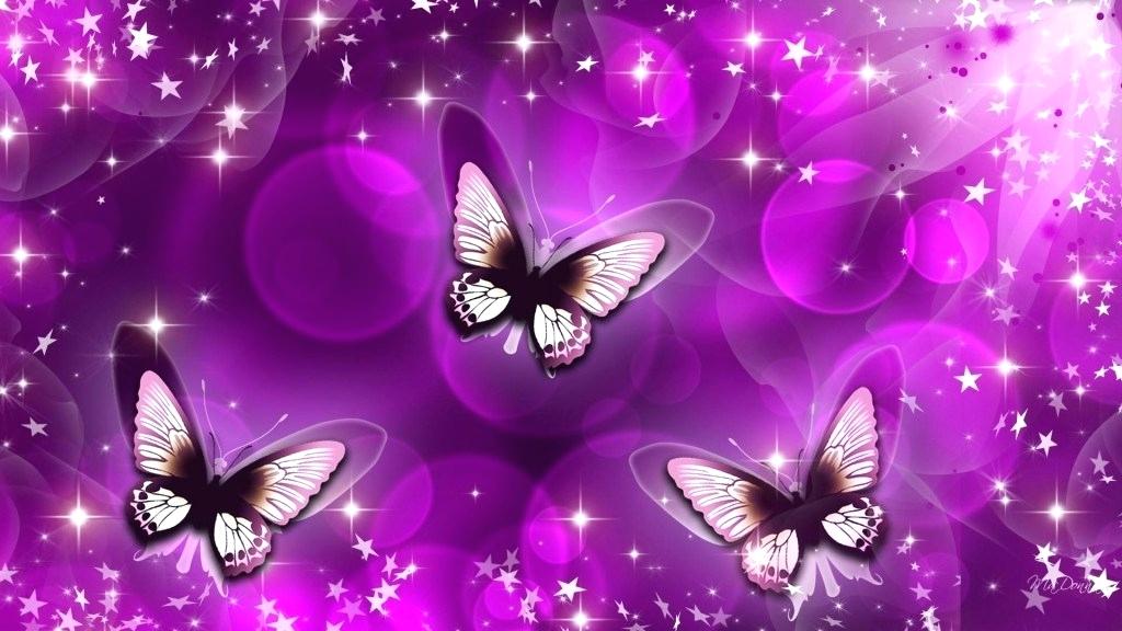 Purple Butterfly Background - HD Wallpaper 