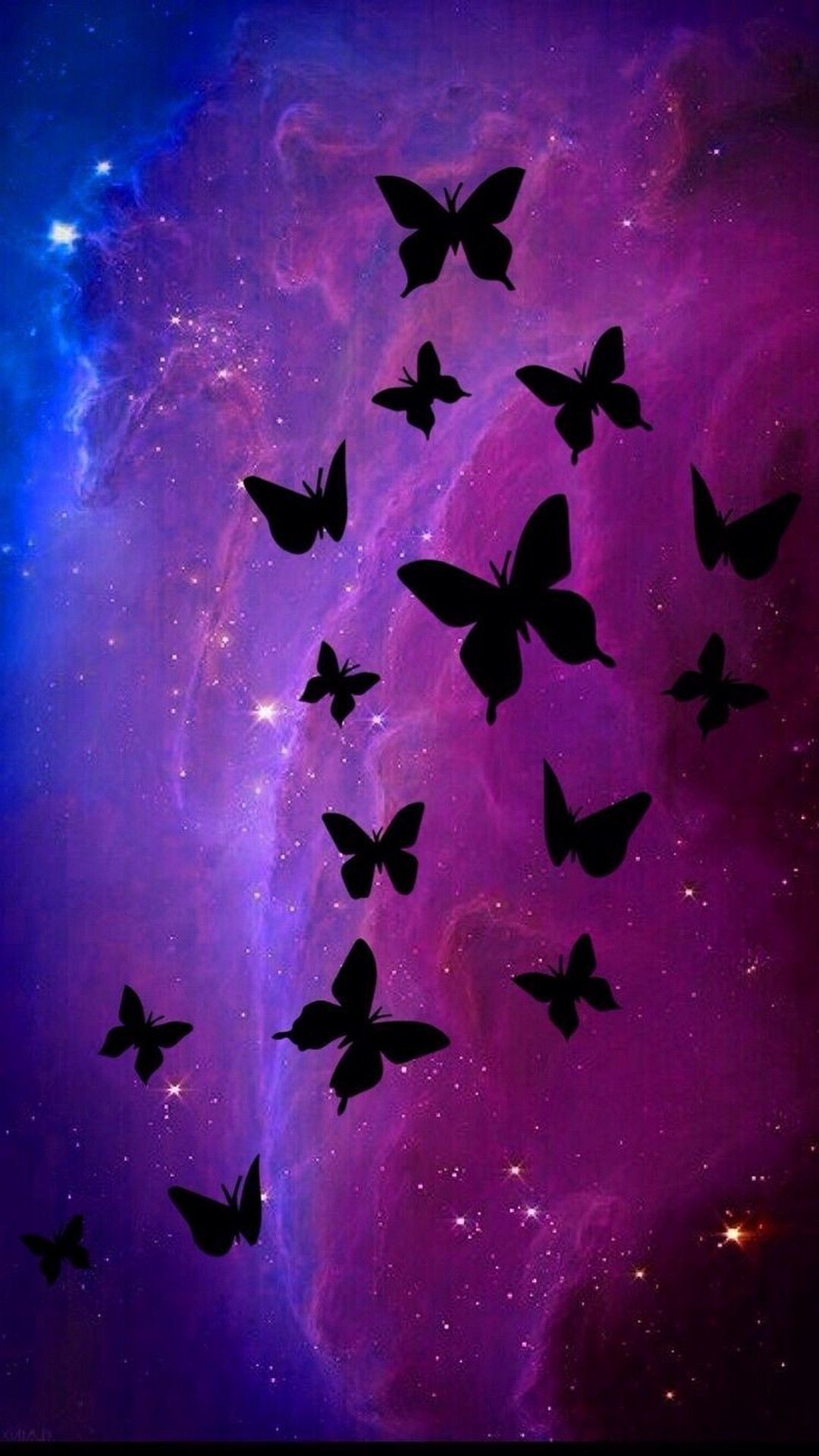 1080x1920, Black Butterfly Purple Iphone 7 Wallpaper - Iphone Butterfly Wallpaper Hd - HD Wallpaper 