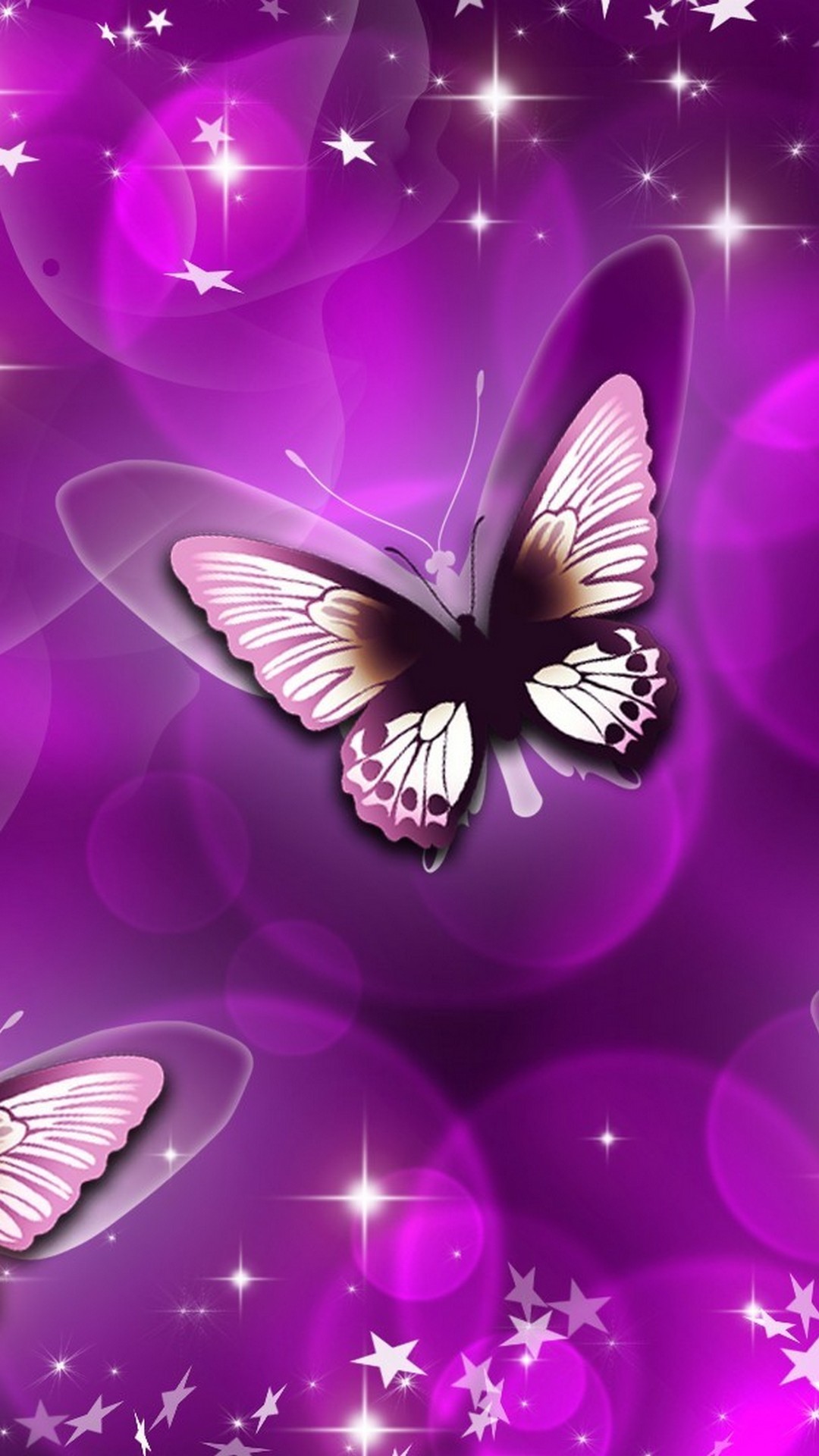 Android Wallpaper Purple Butterfly With Hd Resolution - Animated Butterfly Images Download - HD Wallpaper 