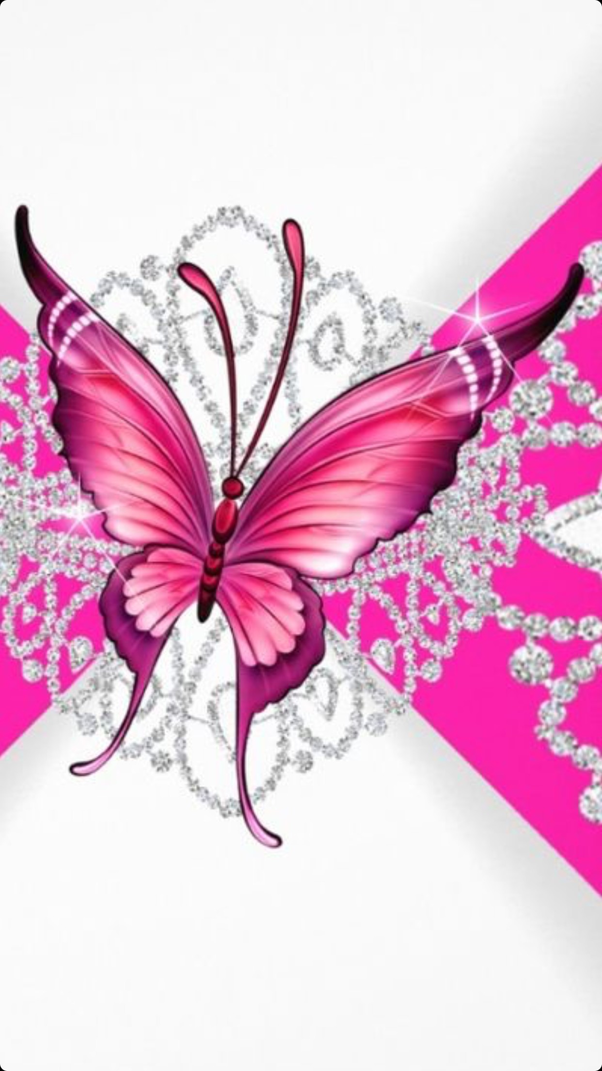 Wallpaper Pink Live New Pink Glitter Live Butterfly - Butterfly Pink Quinceanera - HD Wallpaper 