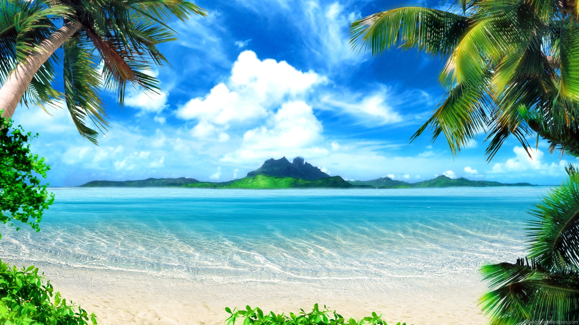 Beach 3d - HD Wallpaper 