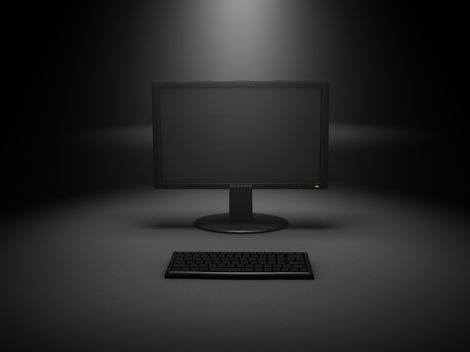 Computer With Black Background - HD Wallpaper 