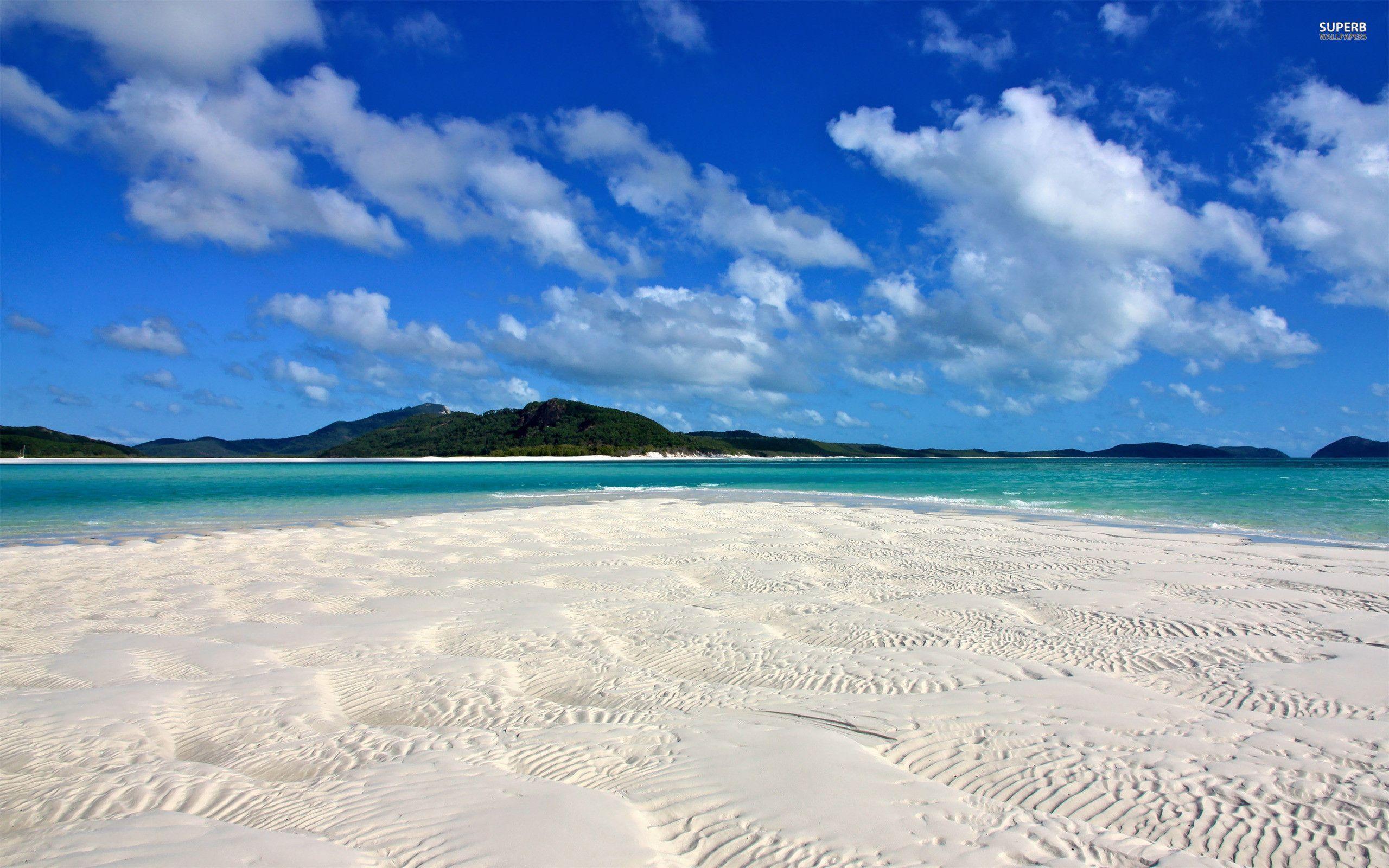 White Sandy Beach Wallpapers - Whitehaven Beach - HD Wallpaper 