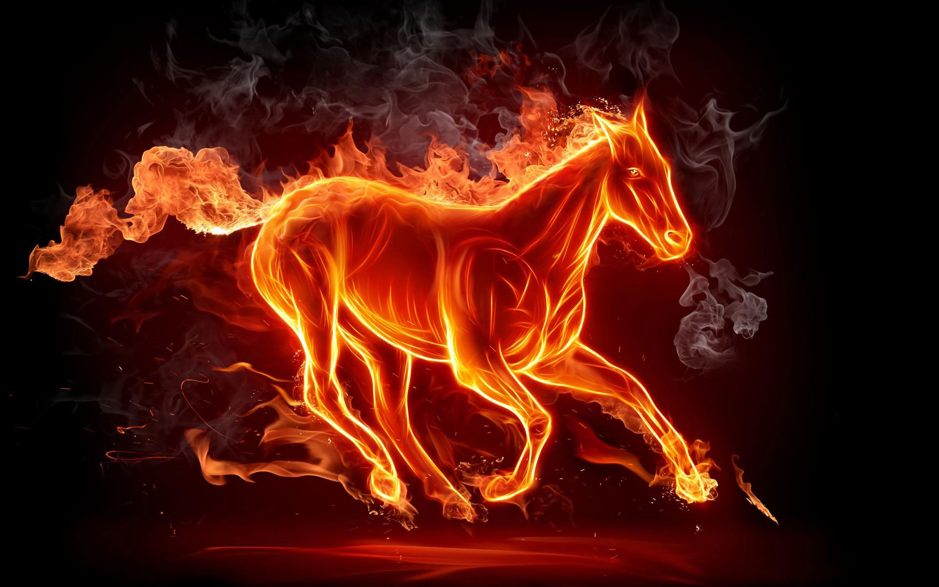 Fire Horse Png - HD Wallpaper 