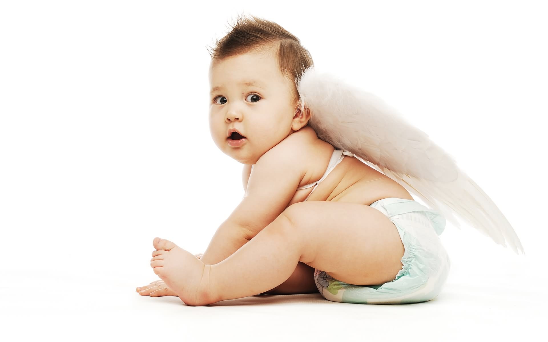 Cute Fairy Baby Wallpaper - Cute Baby Angel - HD Wallpaper 