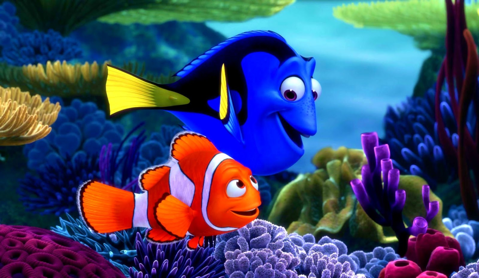 Download Wallpaper Fish Amazing Wallpaper Hd Library - Finding Nemo Marlin & Dory - HD Wallpaper 