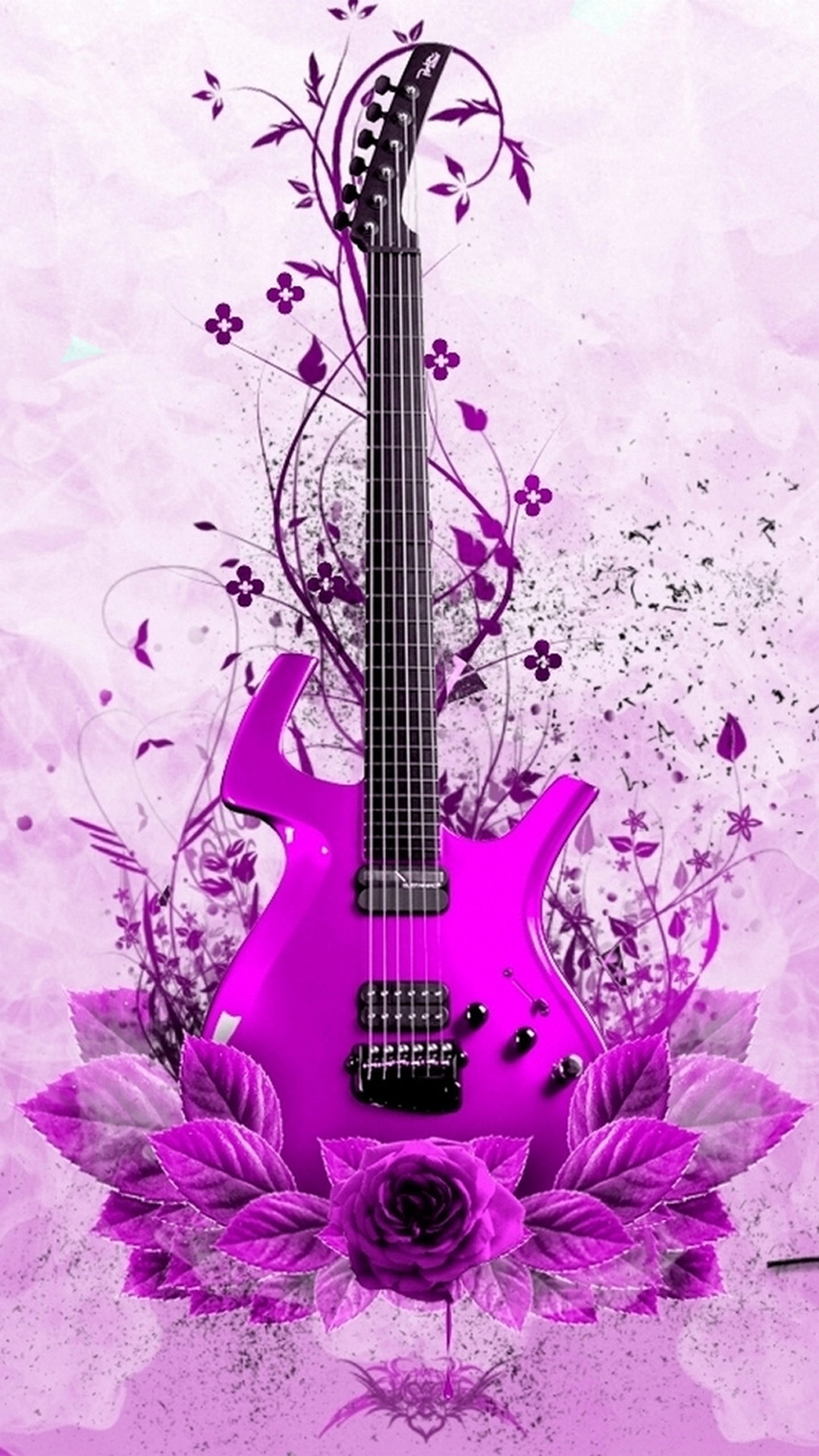Pink Guitar Wallpapers For Phones - 1080x1920 Wallpaper 