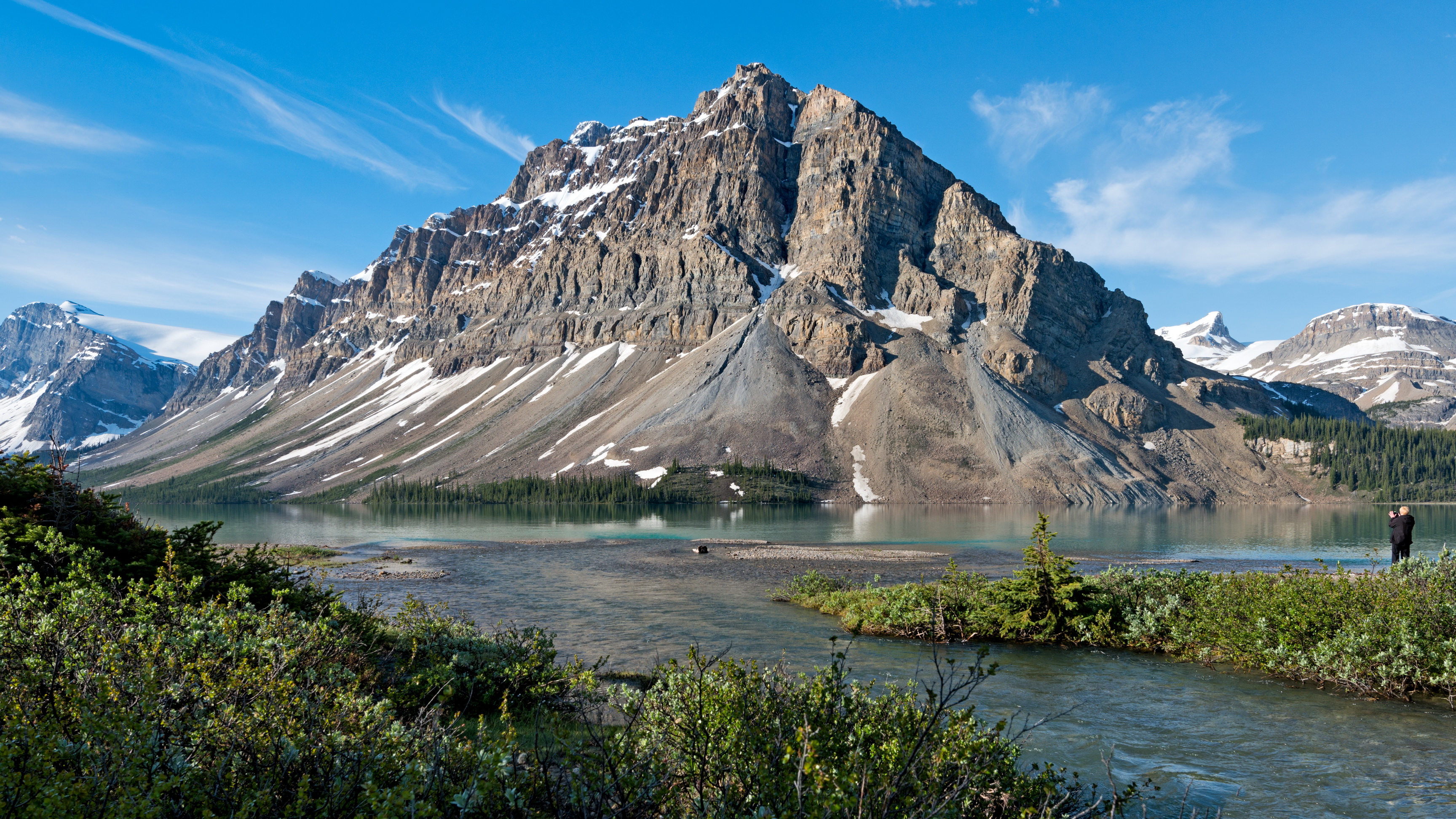 Bow Lake - HD Wallpaper 