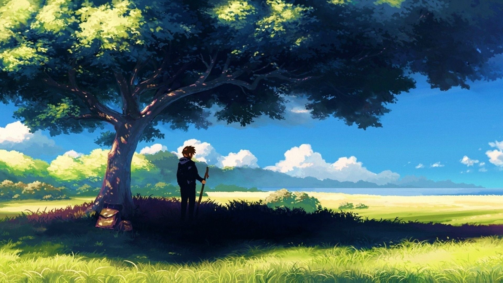 Anime Landscape - HD Wallpaper 